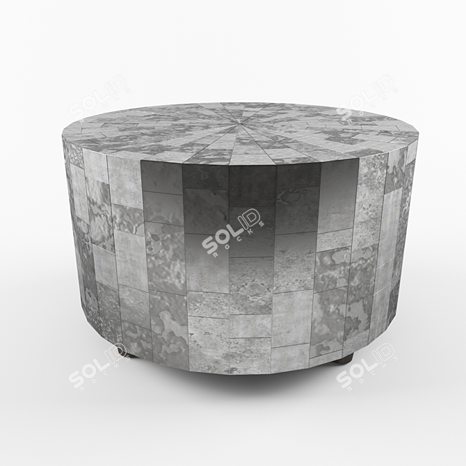 Metallic Elegance: Adeline Cocktail Table 3D model image 1