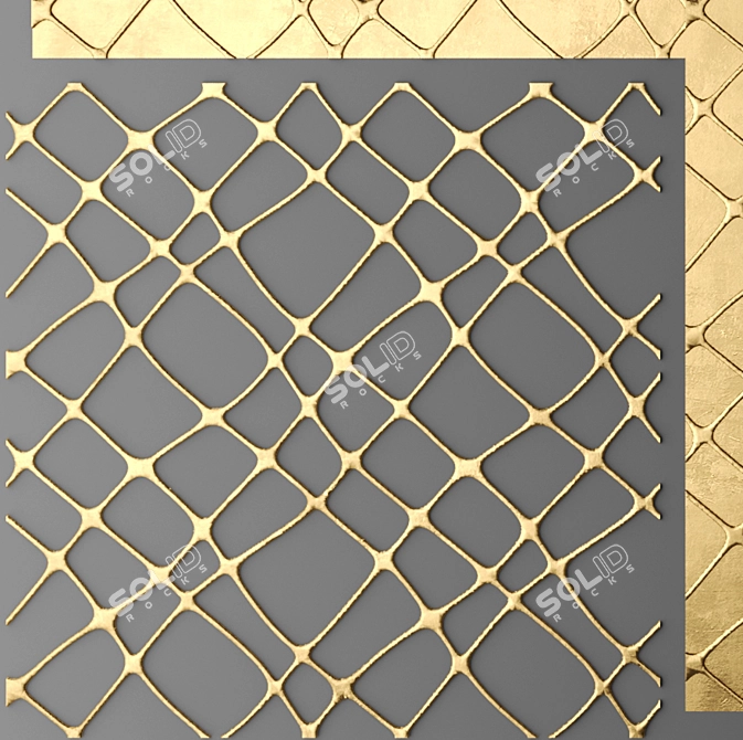 Elegant Lattice Decor Panel 3D model image 2