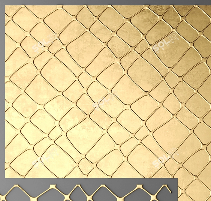 Elegant Lattice Decor Panel 3D model image 3