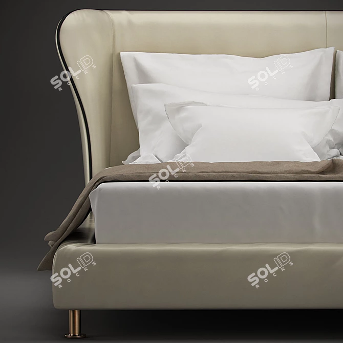 Title: Luxurious Giorgetti Rea Bed 3D model image 2