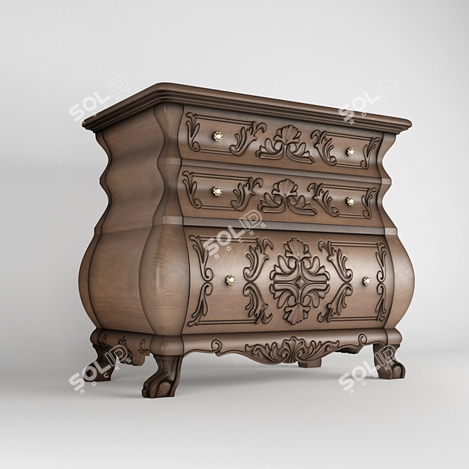 Elegance Chest of Drawers 3D model image 1