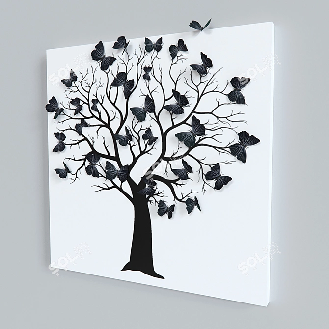 Butterfly Bliss Wall Decor 3D model image 1