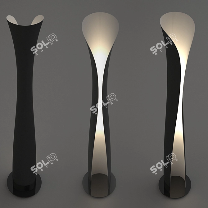 Sleek Cadmo Floor Lamp by Karim Rashid 3D model image 2