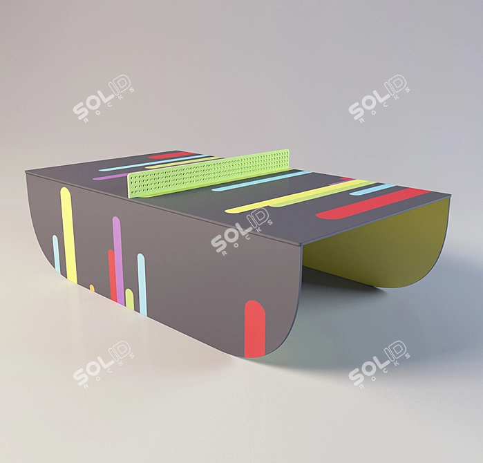 Outdoor Steel Table Tennis 3D model image 2