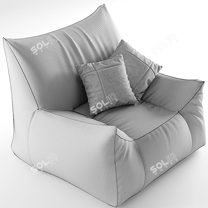 Luxury Lounge Chair "Boss" - Various Upholstery Options 3D model image 2