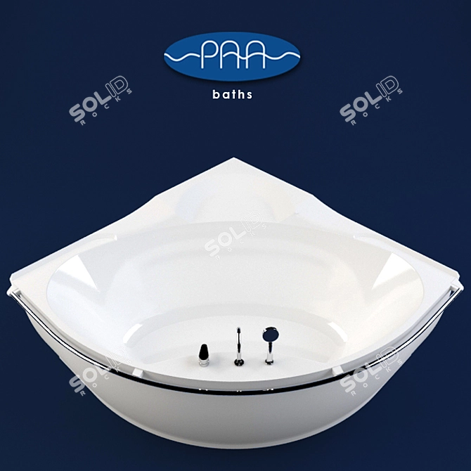 Pearlescent Acrylic Bath: 1450mm x 1450mm | 265L 3D model image 1