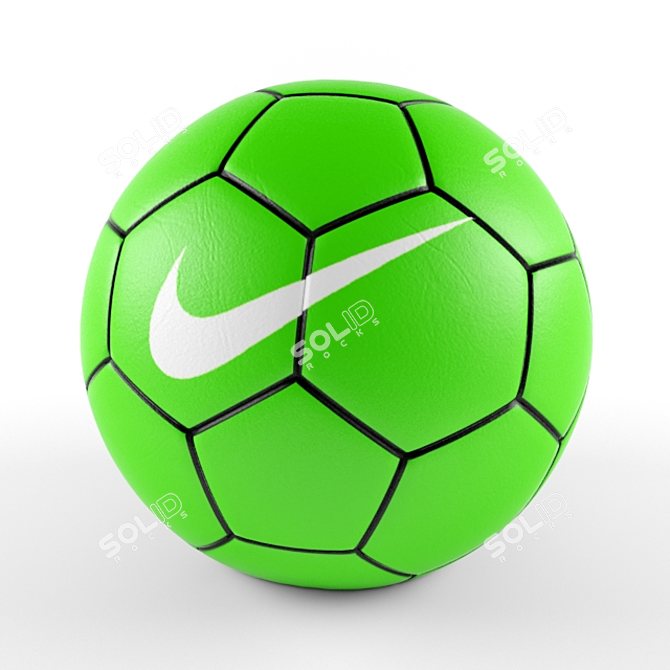 Green Nike Football Ball 3D model image 1