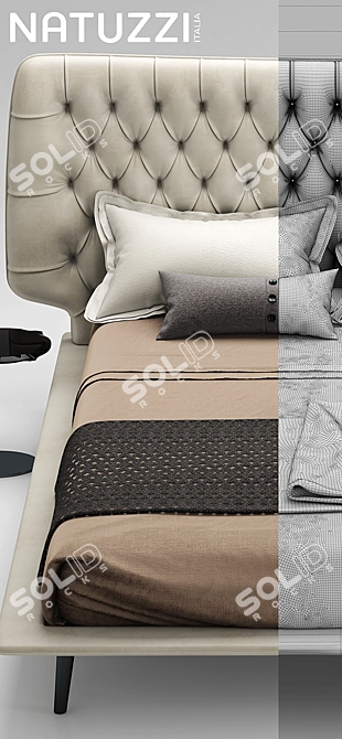 Natuzzi Dolcevita: Luxurious Comfort for your Bedroom 3D model image 3