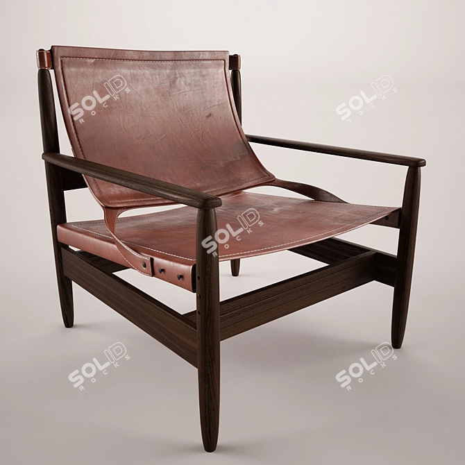 Elegant Comfort: Lounge Chair 3D model image 1