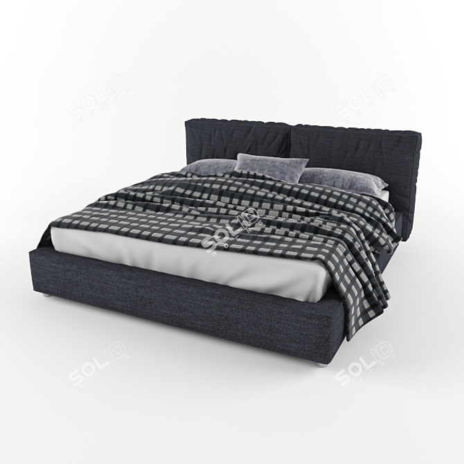 Elegant Elena Bontempi Bed 3D model image 2