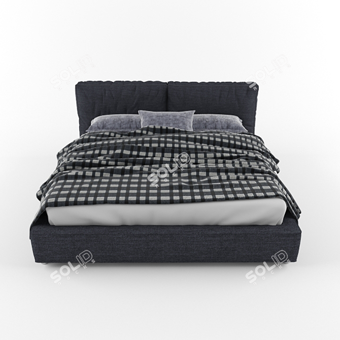 Elegant Elena Bontempi Bed 3D model image 3