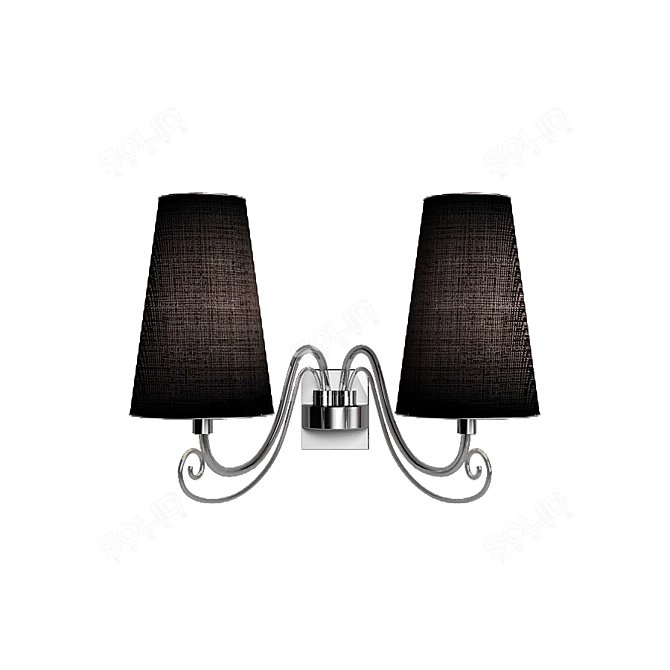 Title: Ilfari Arabian Pearls Chandelier & Wall Lamp Set 3D model image 2