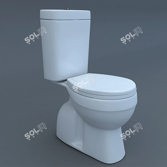 Modern WC Commode: Stylish & Functional 3D model image 1