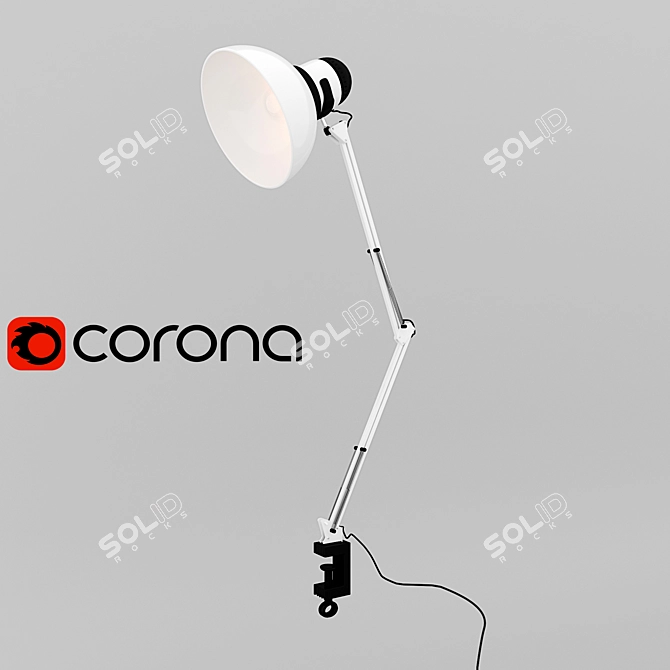 Sleek Desk Lamp 3D model image 1