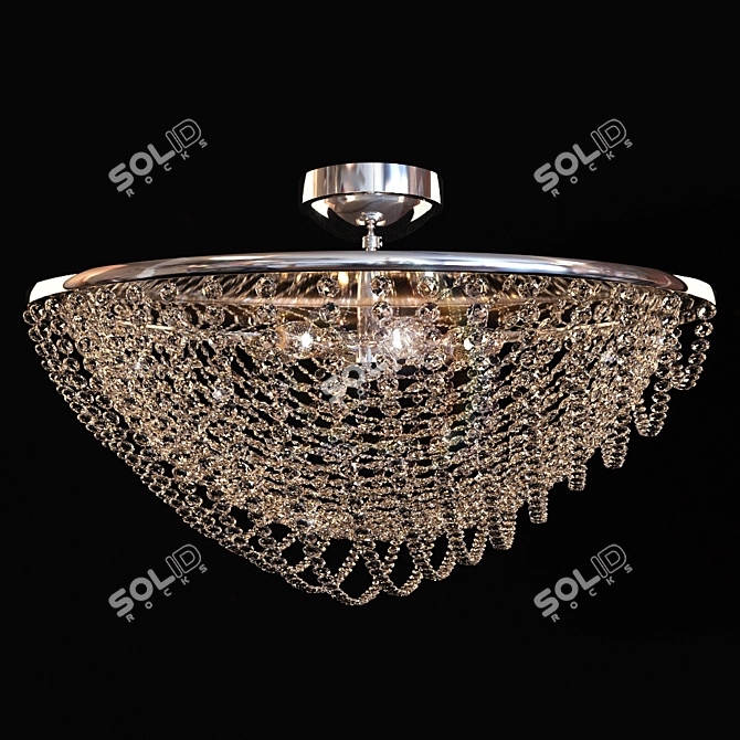 Sparkling Chrome Chandelier by Preciosa 3D model image 1