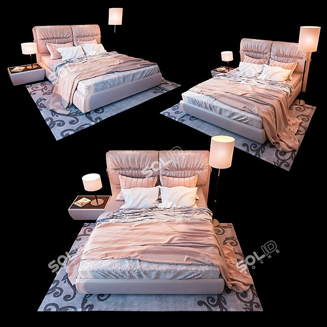 Milana Blest Bed Linen with Alfa Lex Lighting 3D model image 1