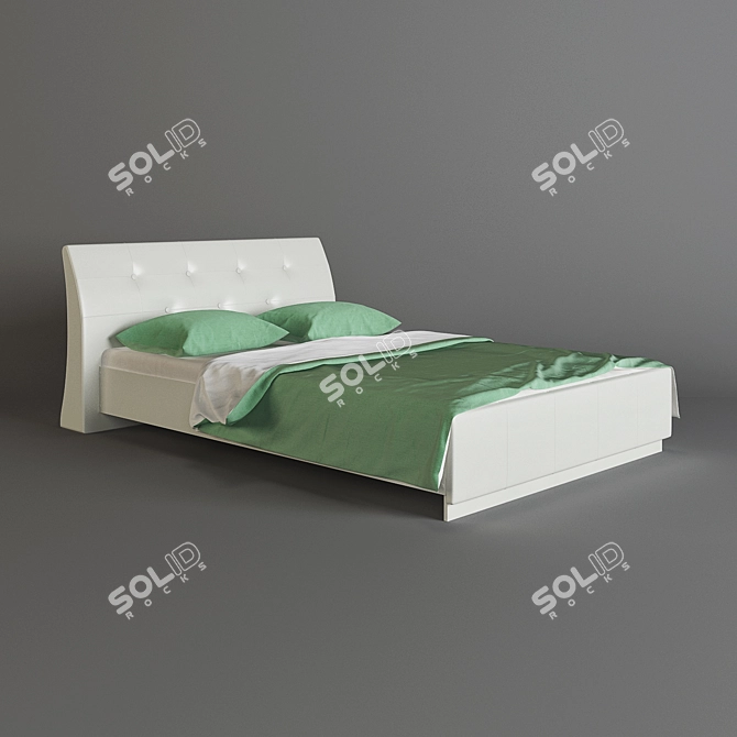 Modern Bed with Storage 3D model image 1