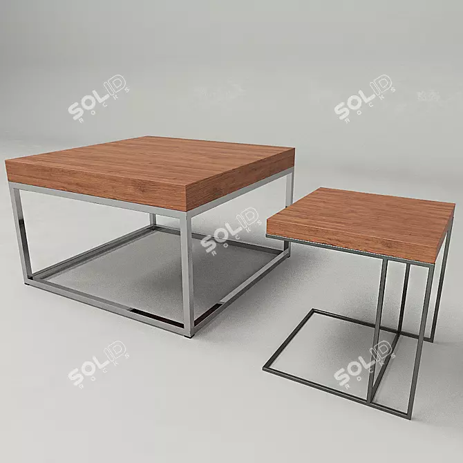 Sleek AZON KAM Tables 3D model image 1