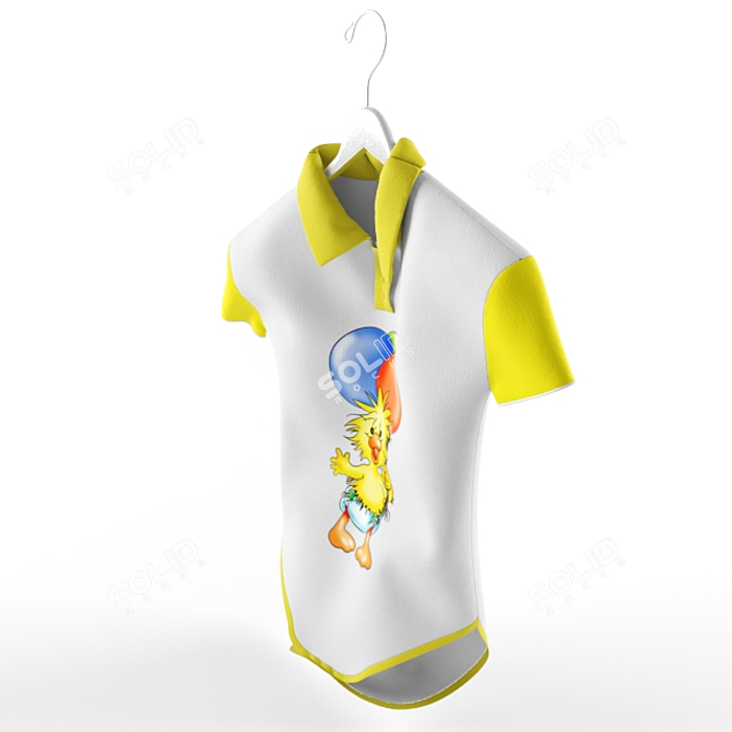 Poly-V: Lightweight Baby Dress 3D model image 2