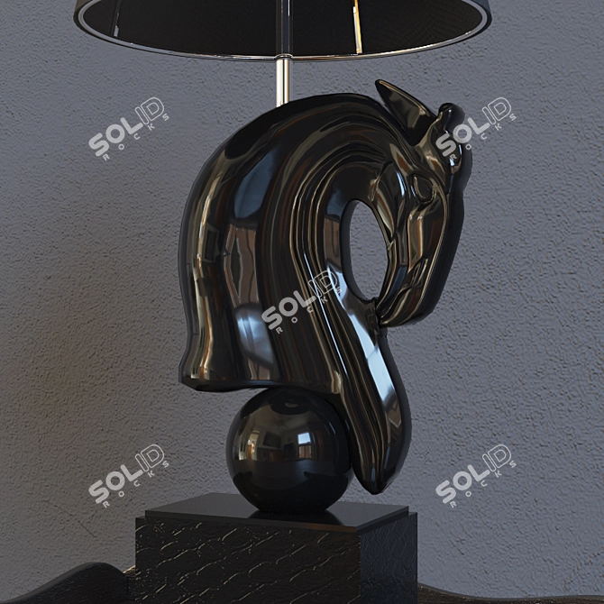 Elegant Set: "BUONAPARTE" Table & "HORSE VOL.1" Lamp 3D model image 3