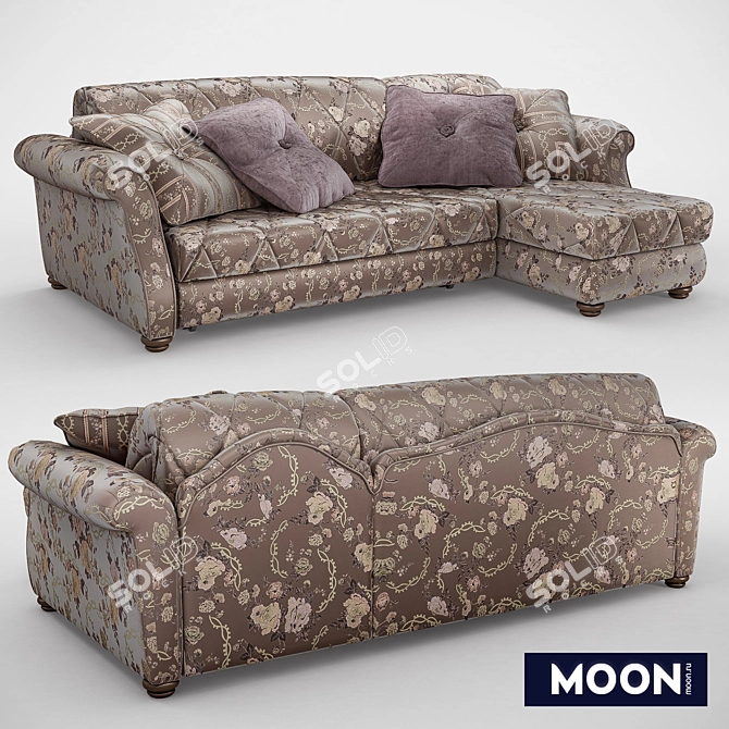 Elegant Moon 053 Sofa 3D model image 1