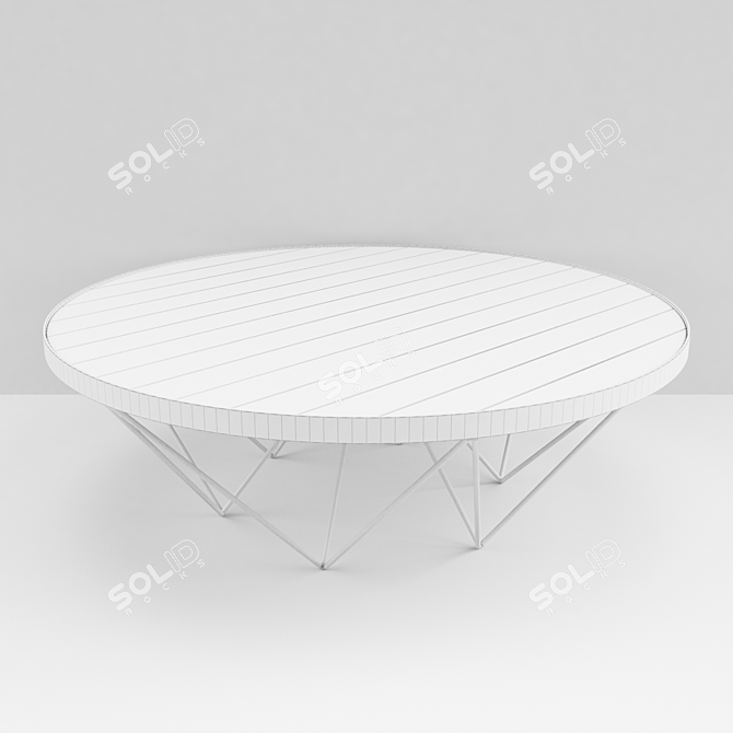 Raffin Coffee Table: Elegant Design, Spacious & Stylish 3D model image 2