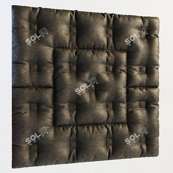 Leather Decorative Panel: Elegant Headboard 3D model image 2