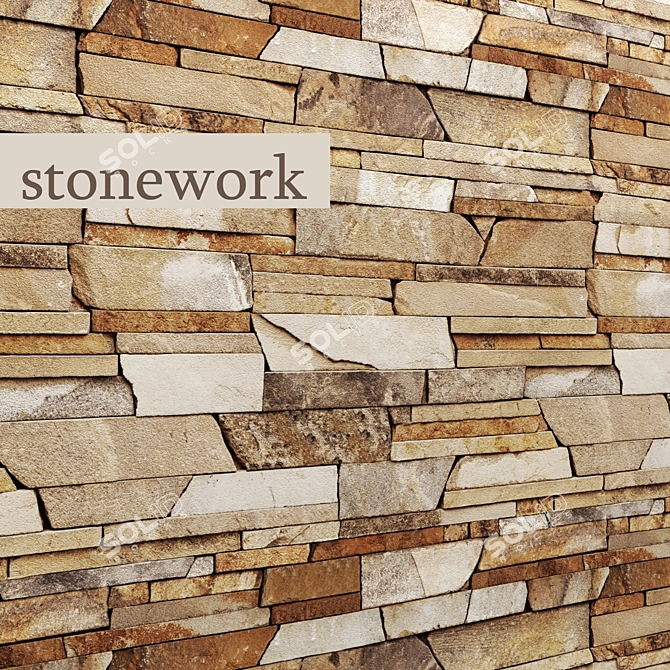 Sturdy Stones for Strong Walls 3D model image 1