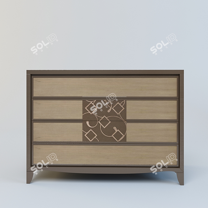 Eco-Leather Headboard Bed 3D model image 3