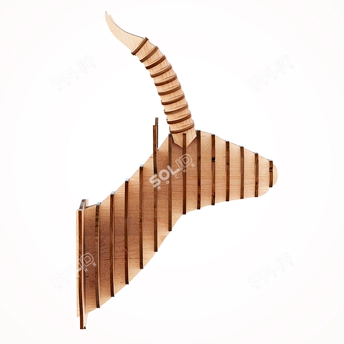 Ethereal Goat Head Decor 3D model image 2
