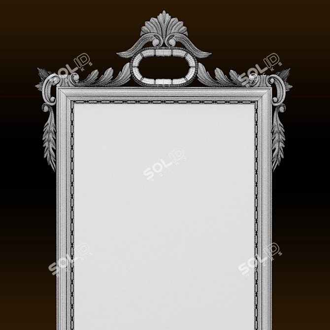 Sleek Vanity Mirror 3D model image 2