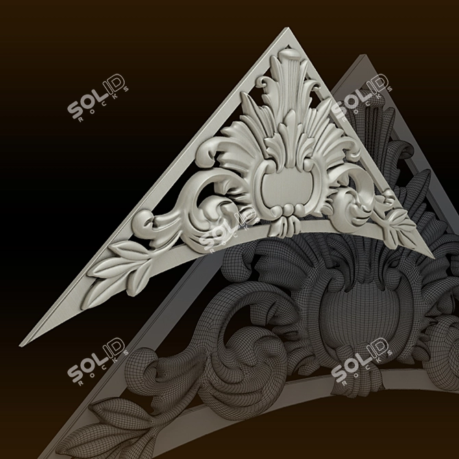 Elegant Ornamental Accent 3D model image 2