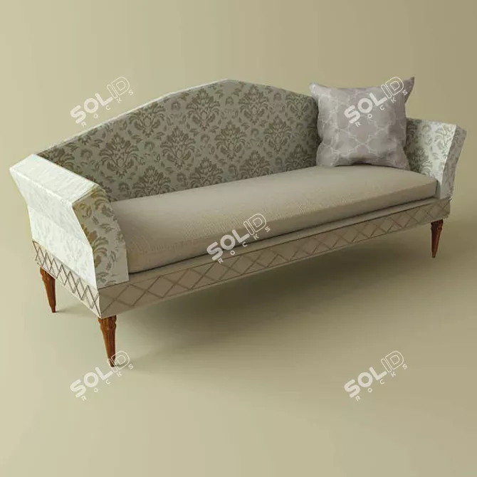 Patterned Leg Sofa 3D model image 1