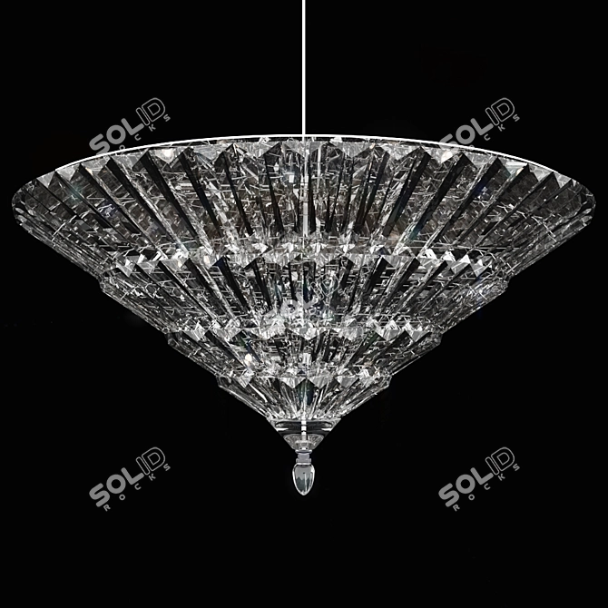 Elegant Crystal Chandelier 3D model image 1