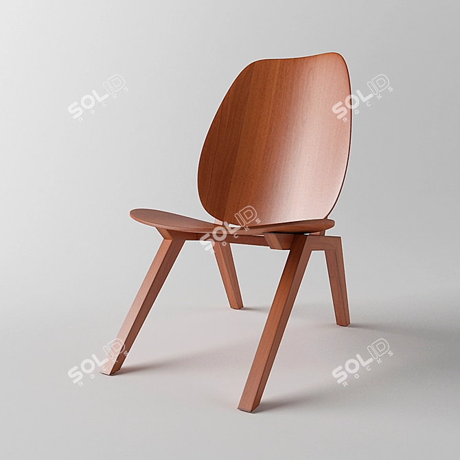 MemoryFit Chair: Timeless Comfort 3D model image 1