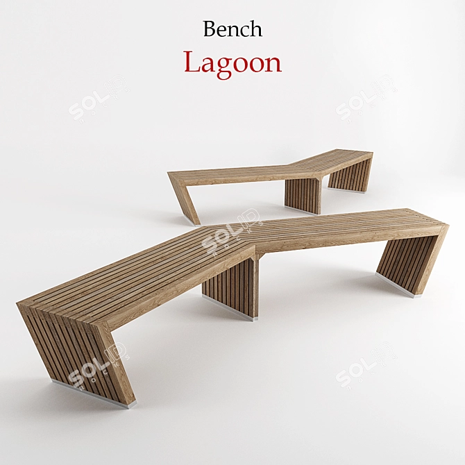 Lagoon Design Bench 3D model image 1