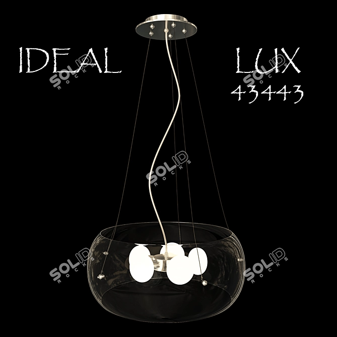 Elegant Nickel Chrome Pendant 3D model image 1