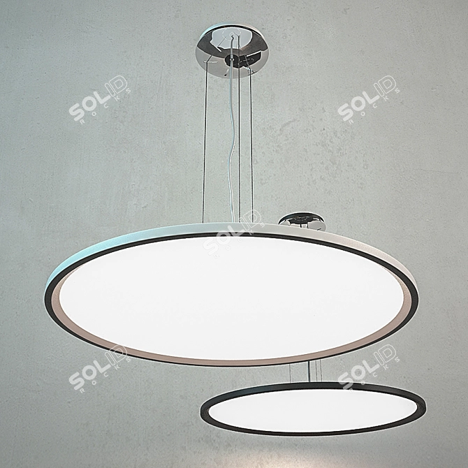 Cosmorelax Flat Sun - Stylish LED Ceiling Lamp 3D model image 1