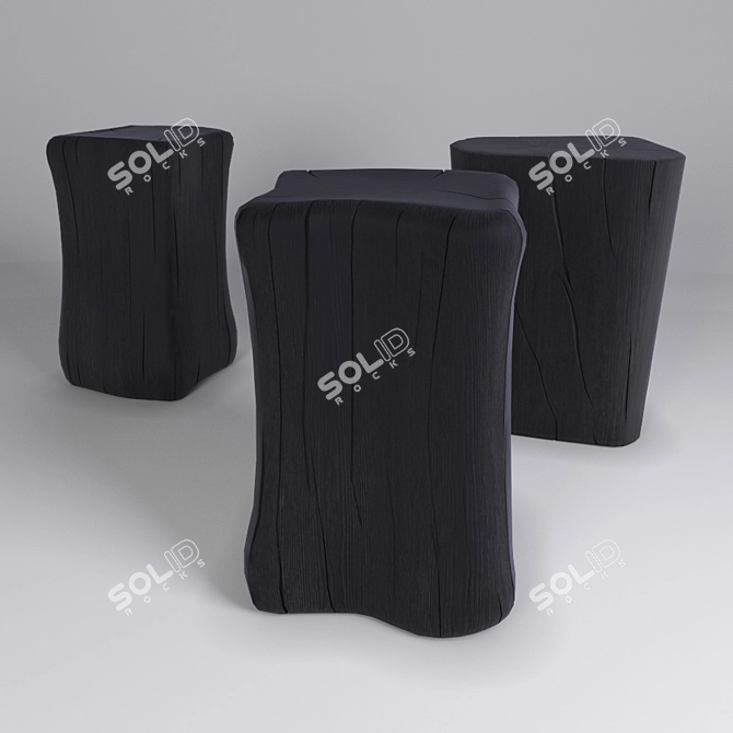 Wooden Stumps for Decoration 3D model image 1