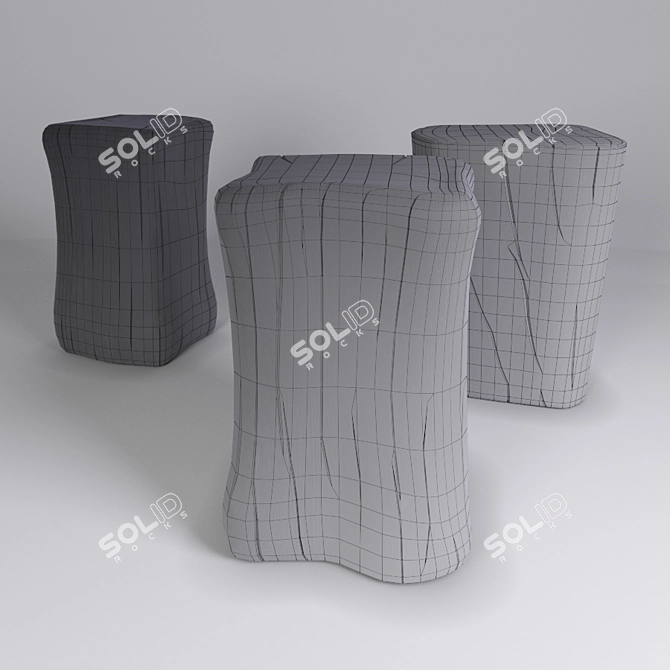 Wooden Stumps for Decoration 3D model image 2