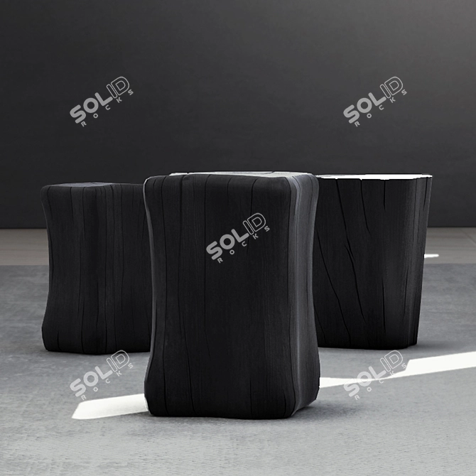 Wooden Stumps for Decoration 3D model image 3