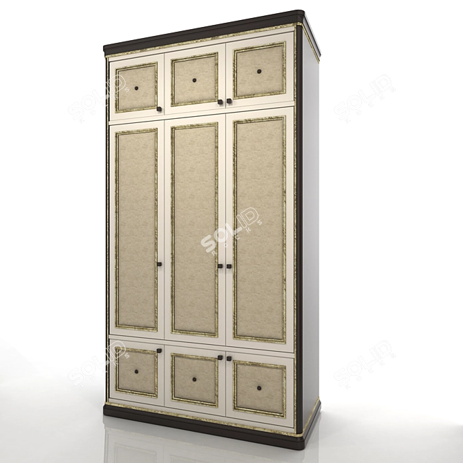 Elegant Custom-made Wardrobe 3D model image 1