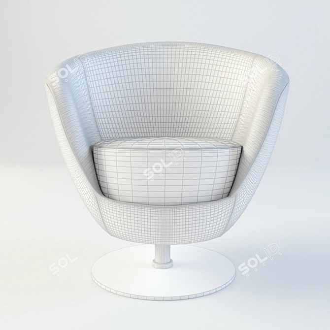 Italian Designer Armchair Jango 3D model image 3