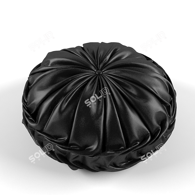 Elegant Leather Decorative Pillow 3D model image 1