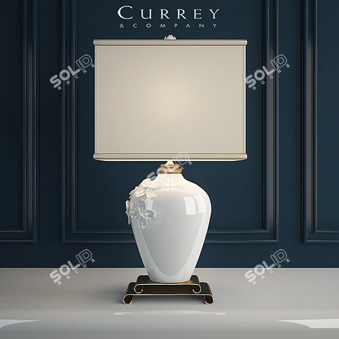 Elegant Minuet Table Lamp 3D model image 1