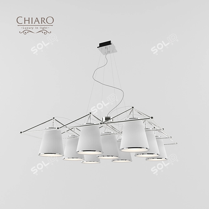 Elegant Sorrento Chandelier 3D model image 1