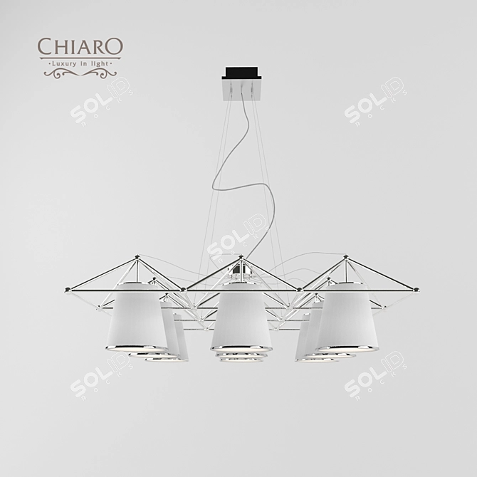 Elegant Sorrento Chandelier 3D model image 2