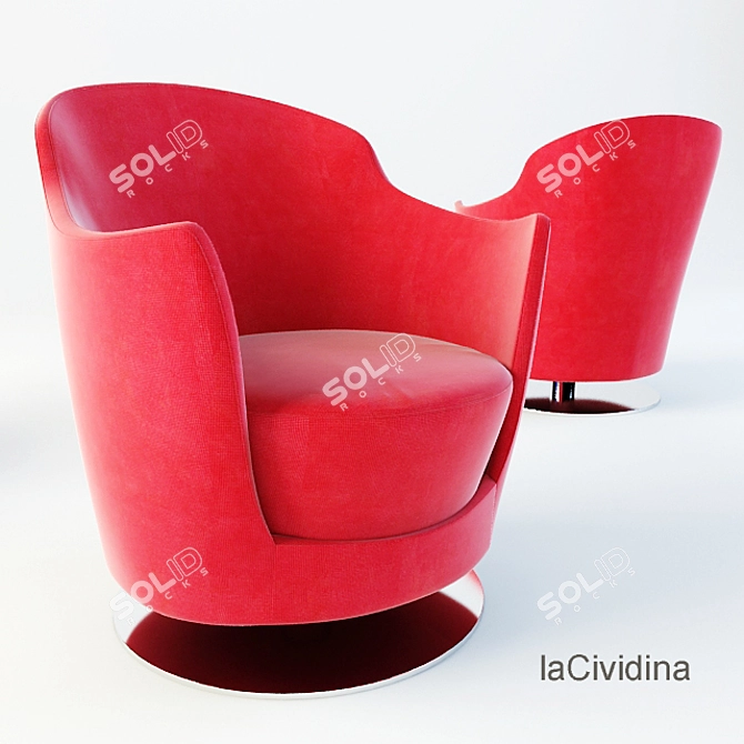 Sophisticated Italian Chair by laCividina 3D model image 1