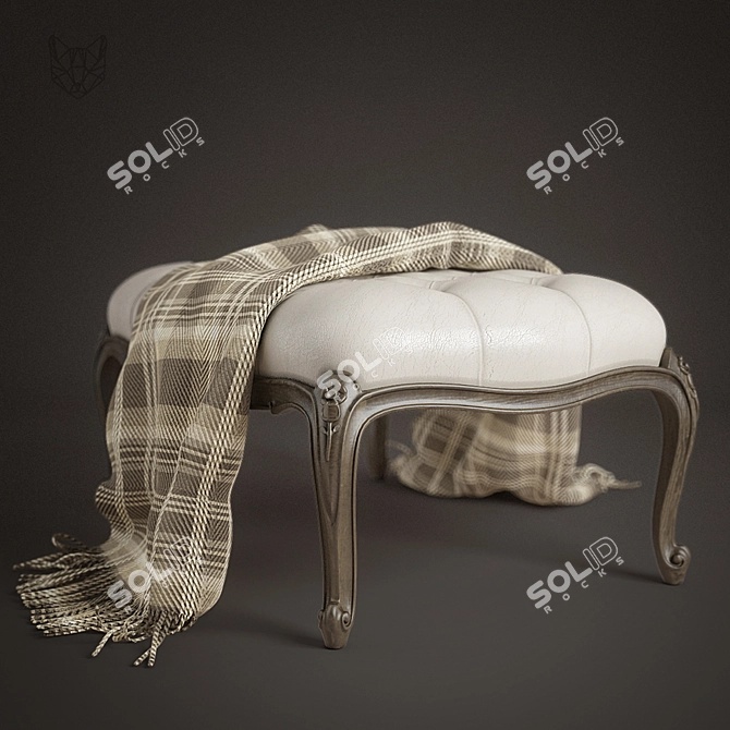Renoir Pouf: Elegant, Versatile, and Stylish 3D model image 2