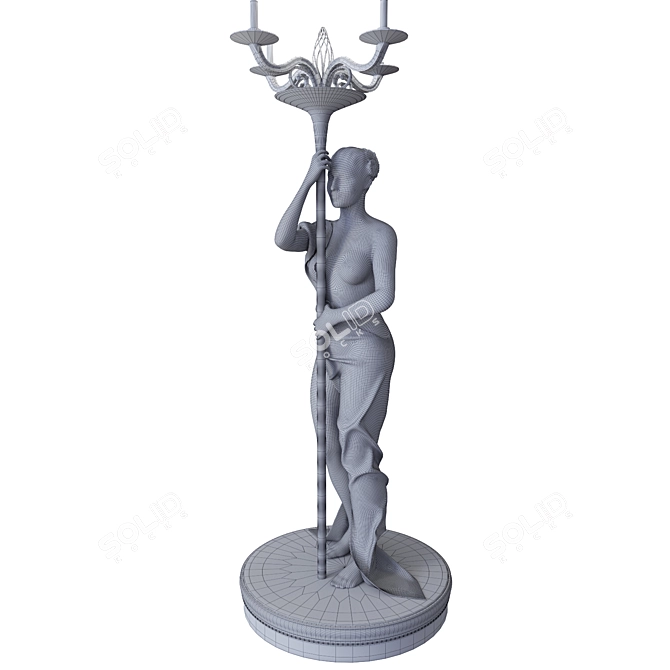 Elegant Candle Holder 3D model image 3